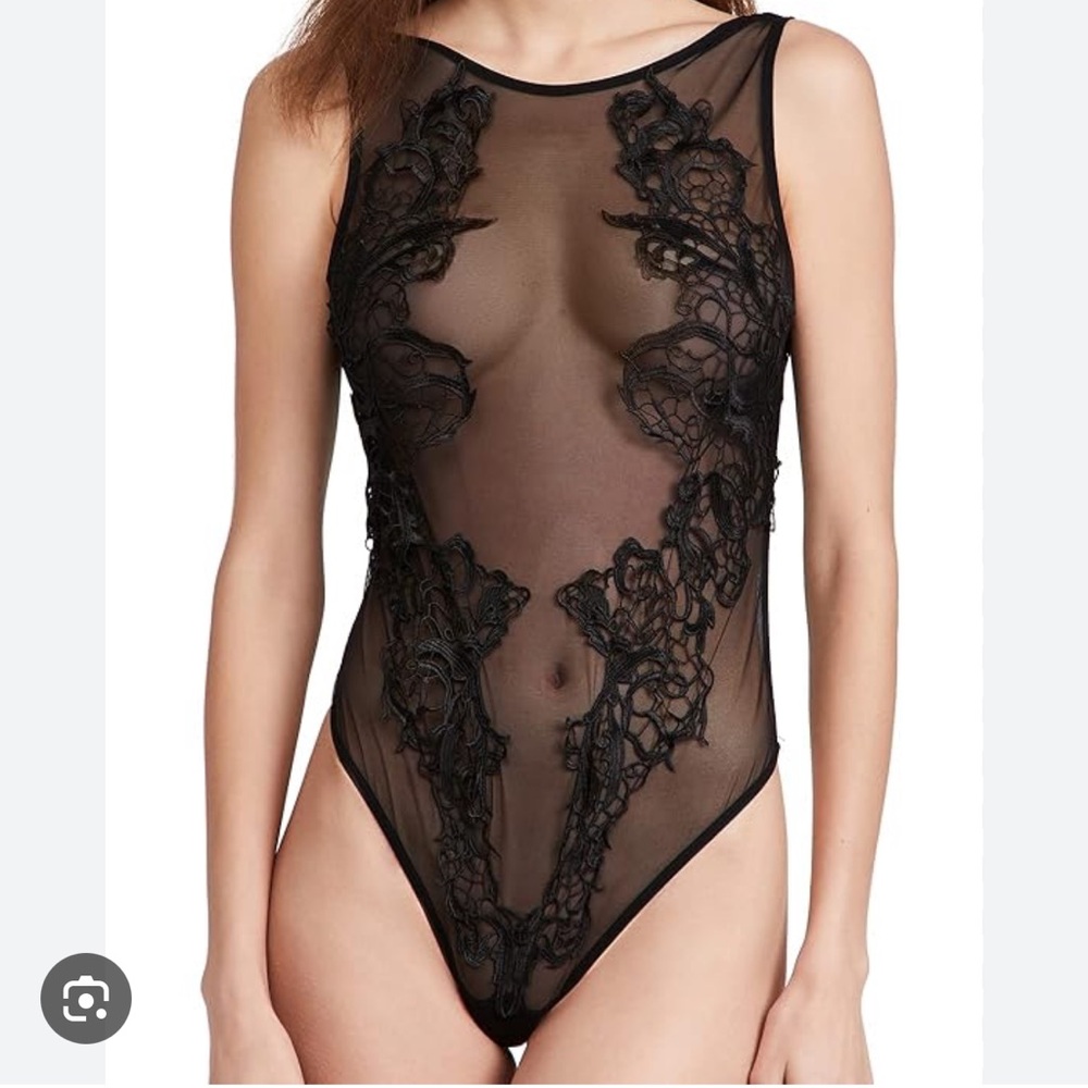 Bluebella Etienne Embroidered Sheer Bodysuit